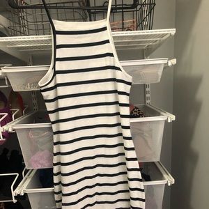 Black/White Striped Dress